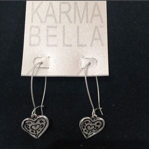 ❤️Silver Heart Charm Earrings❤️ NWT
